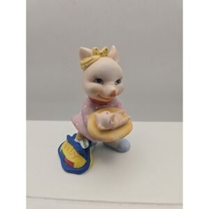 Vtg 1994 BC Bronson Collection Pig Newborn Baby, 3.5" Multicolor